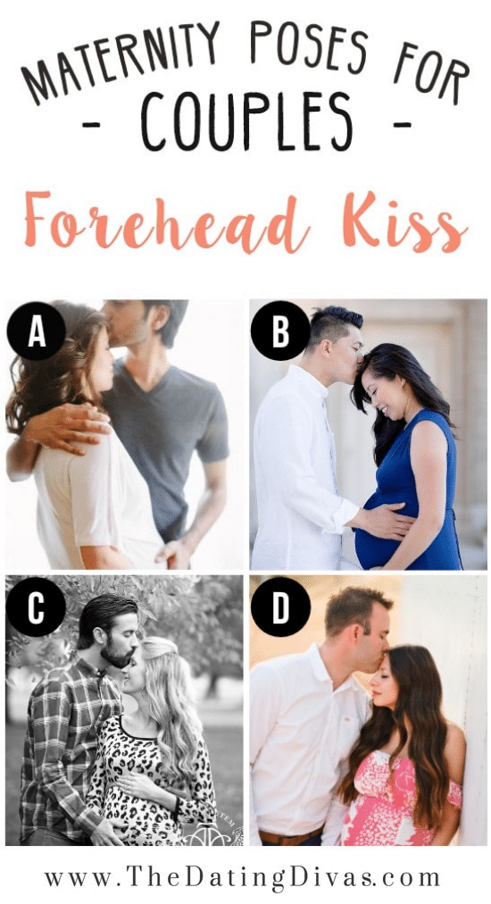 Several images of couples exchanging a forehead kiss | The Dating Divas