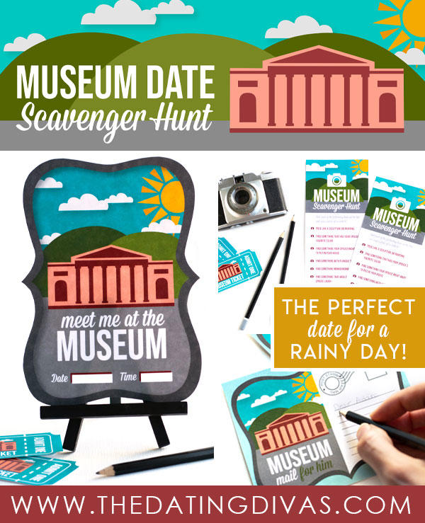 SUPER cute date idea for a rainy day for the hubby from TheDatingDivas.com! #scavengerhunt #museumdate