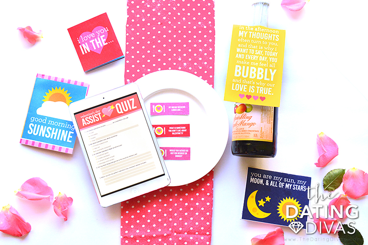 An editable quiz, date ideas, and love notes for Valentine's Day.