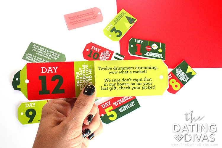12 days of Christmas countdown gift ideas.