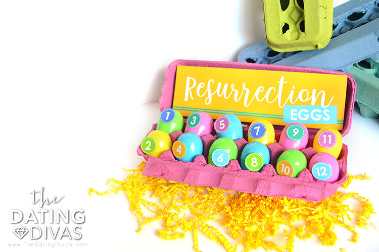 Prepared DIY resurrection eggs.