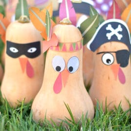 Turkey bowling with gourds | The Dating Divas