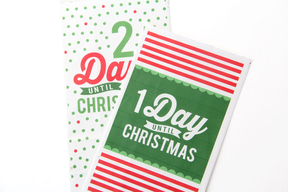 Bags for Family Printable Countdown Calendar