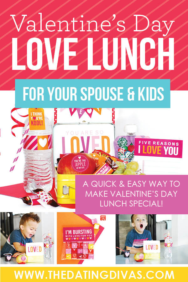 This would be so fun to surprise my spouse and kids with this adorable Valentine's Day Love Lunch for Valentine's Day! Free printable Valentine's Day love notes, lunch box jokes, and more! #Valentine'sDayLunch #EasyValentine'sDayIdeas