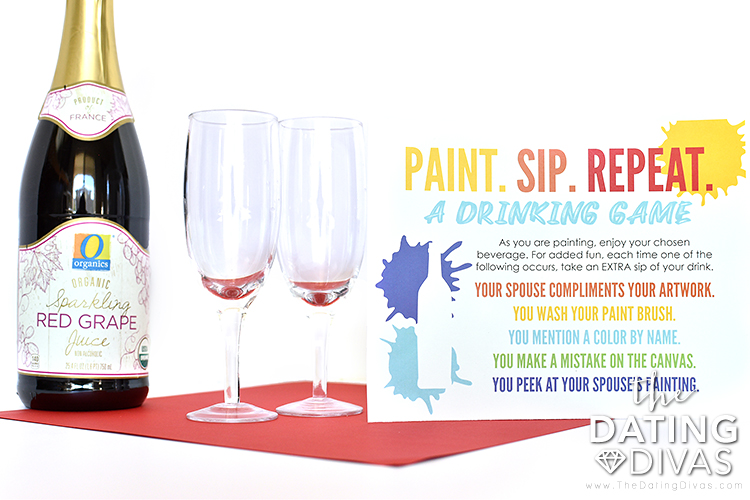 Paint and Drink Date Night Idea