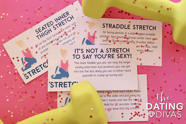 Free printables for Sexercise stretches with your sweetheart | The Dating Divas