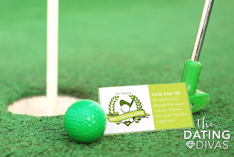 Mini Golf Date Challenge Cards