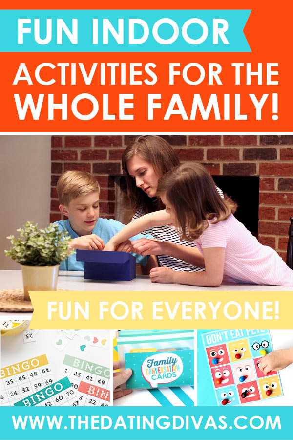 This is the most epic list of fun family games! I love how all of them can be played indoors! #FamilyFun 