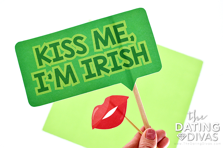 Kiss Me, I'm Irish Photo Booth Prop