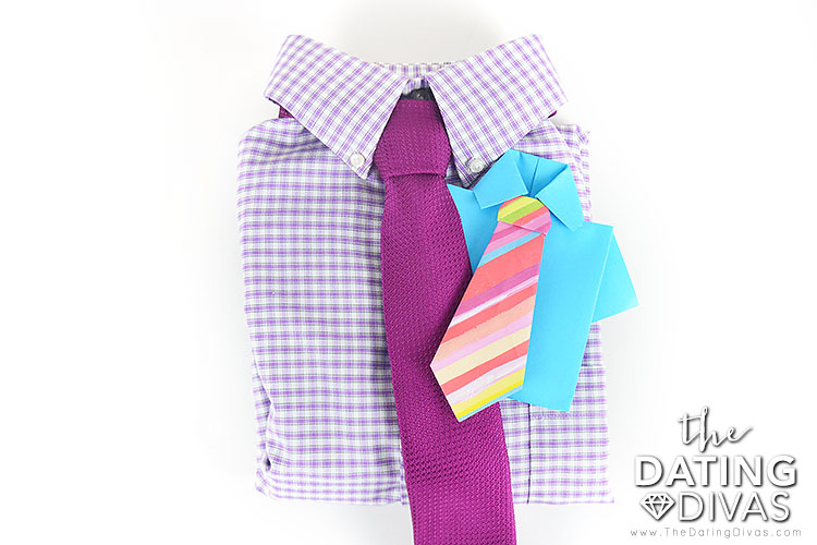 Origami Shirt and Tie Card for a Special Gift