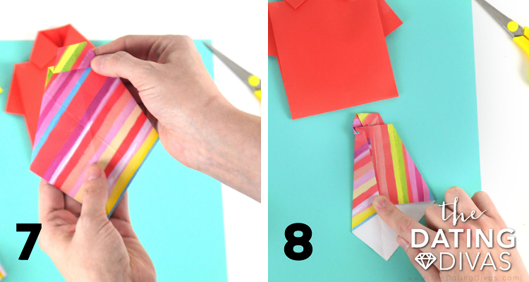 Paper Tie Folding Instructions for Origami Shirt Card