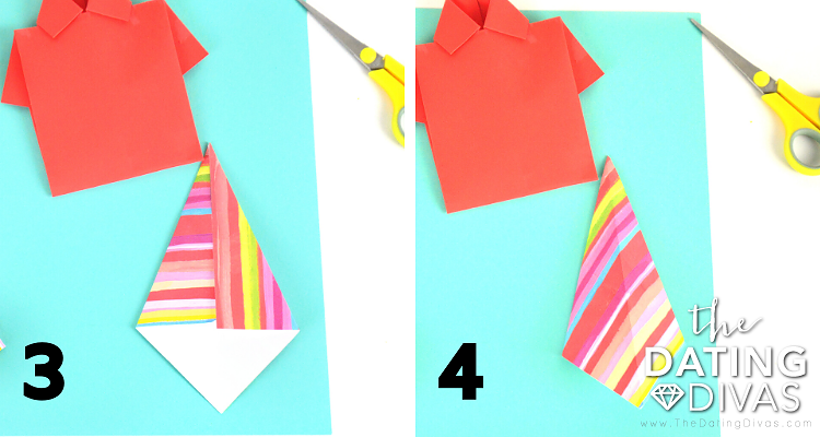 Paper Tie Steps to go with a Paper Origami Shirt