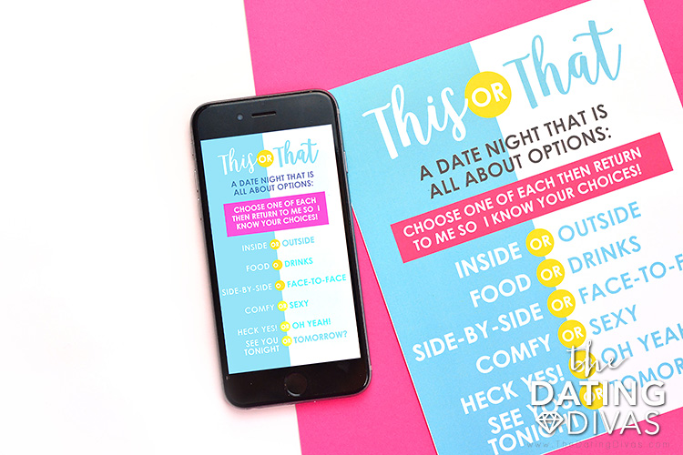 This or That Questions Date Night Invites | The Dating Divas