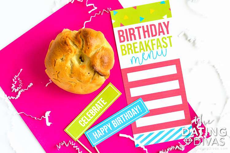 Birthday Breakfast Menu