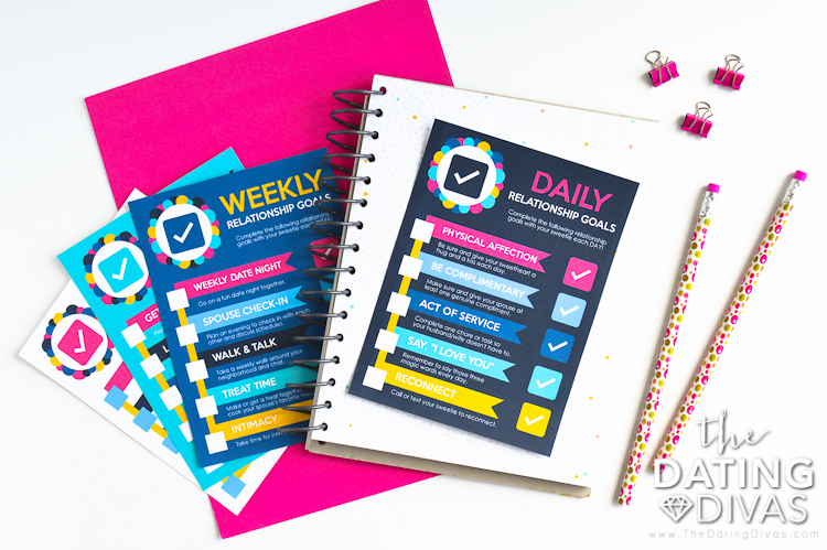 Daily, Weekly, and Yearly Relationship Goals Printable Checklists