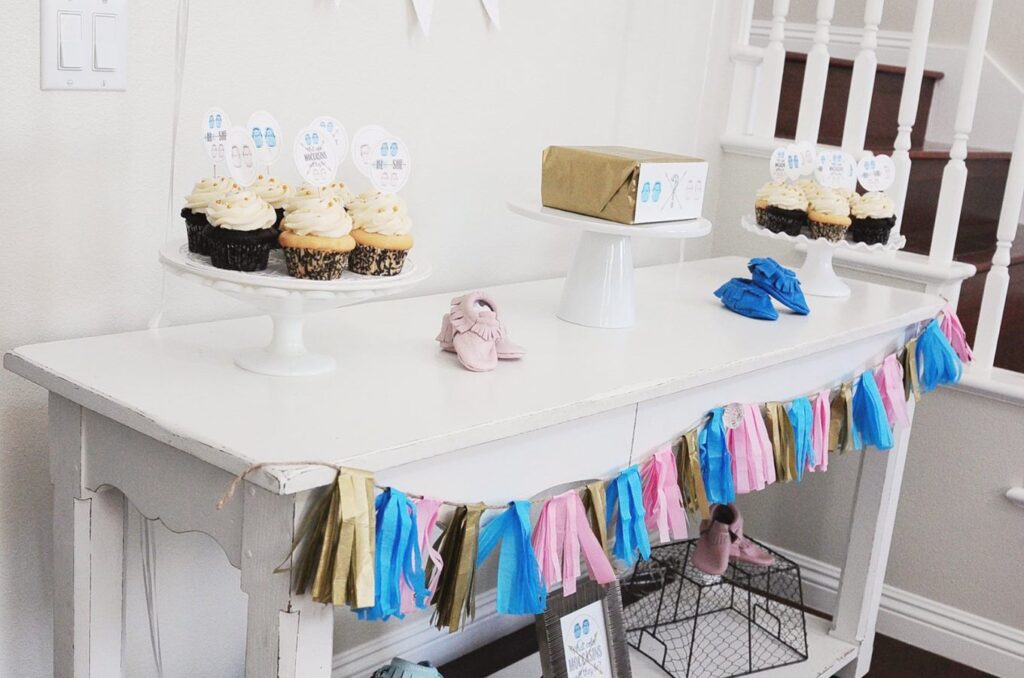 Moccasin Baby Gender Reveal Theme for a Party | The Dating Divas