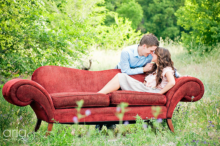 Funky couches or chairs add interest in photos. | The Dating Divas