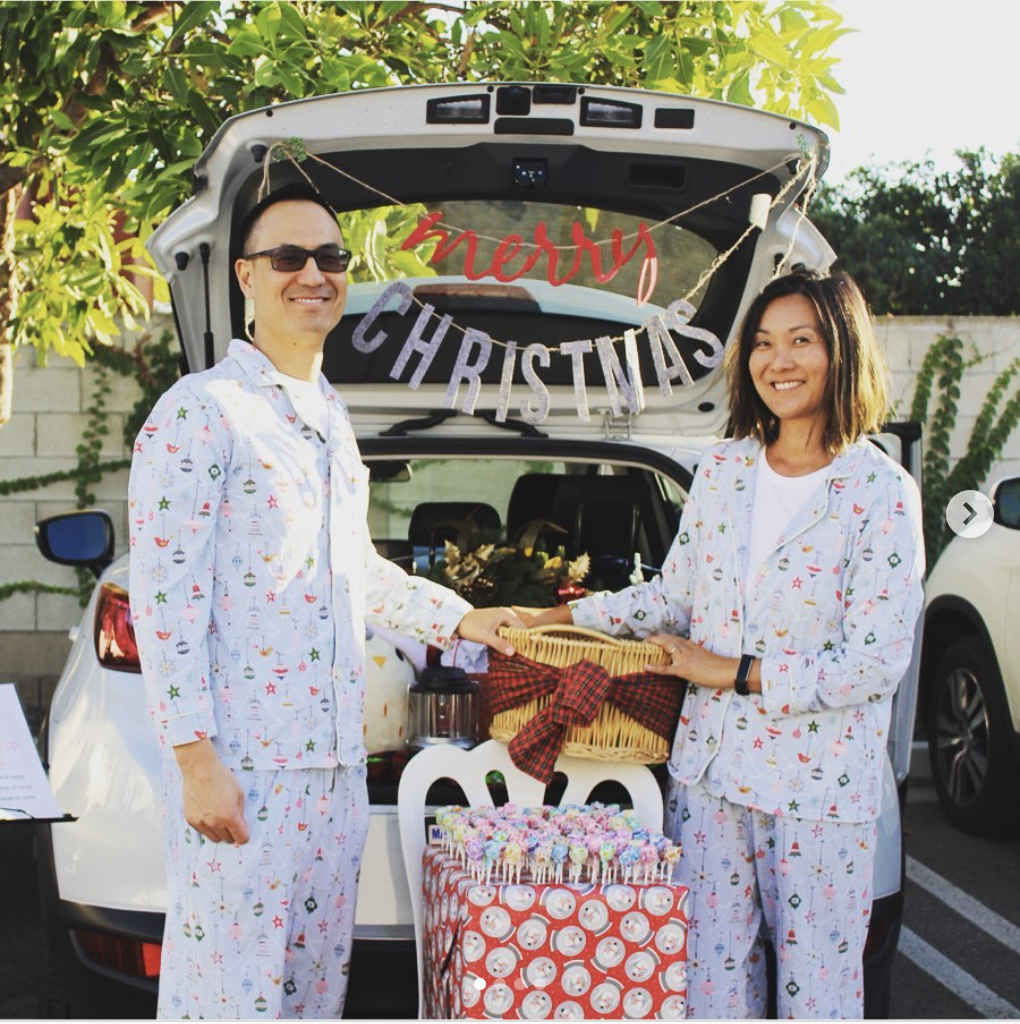 A trunk decorated with Christmas decorations for a Trunk or Treat Halloween event. | The Dating Divas