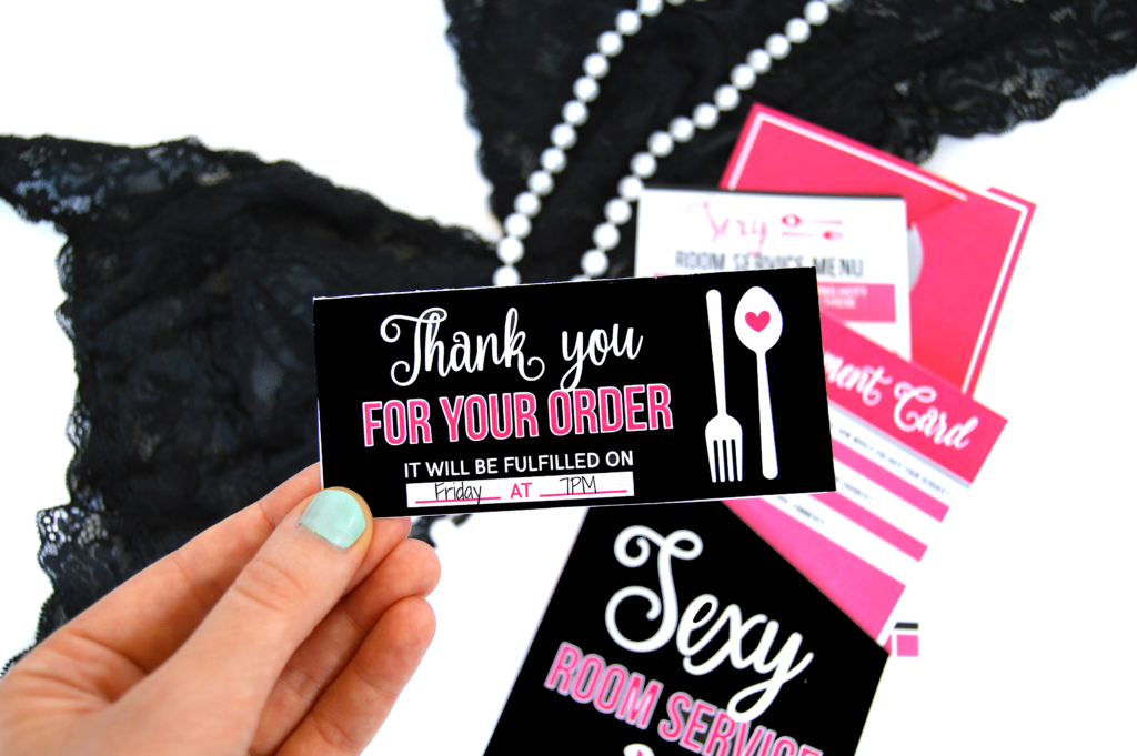 These sexy room service printables make for the best romantic gifts for him. | The Dating Divas