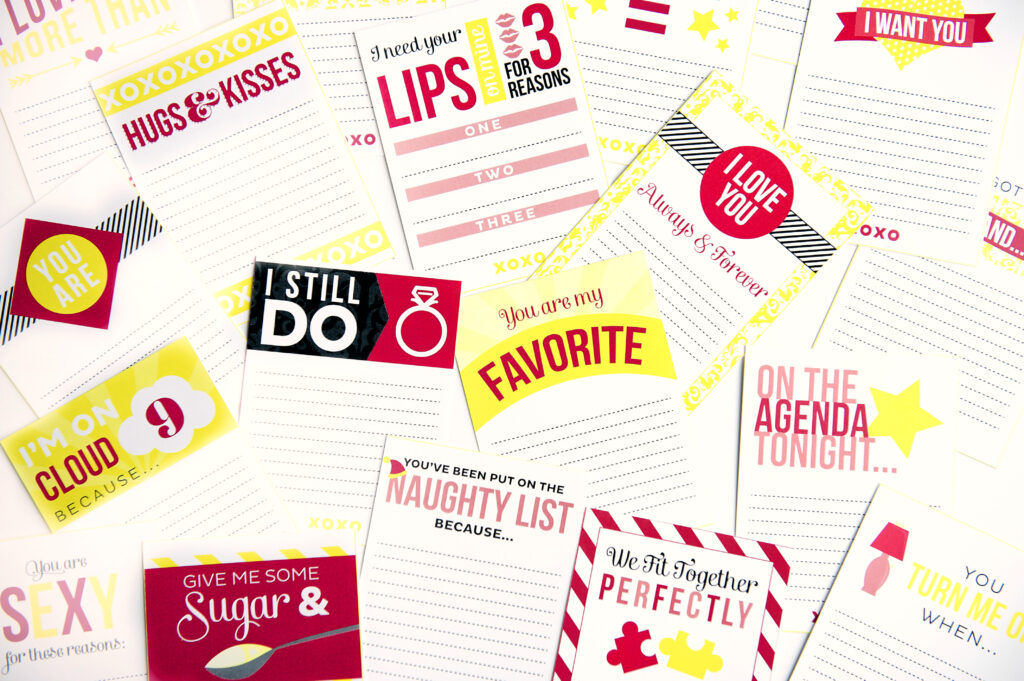 Tons of intimacy printables and other romantic presents. | The Dating Divas