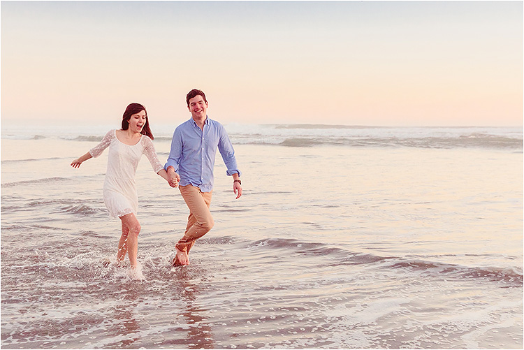 Sunrise Folly Beach Engagement Session - sparrowsongcollective.com