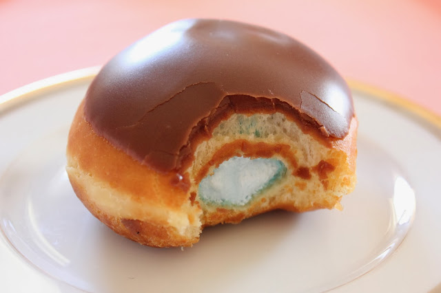 Pink or Blue Filled Donuts from Krispy Kreme Gender Reveal Ideas | The Dating Divas