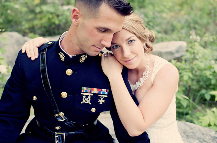 Honor your military heritage in your couple photoshoot. | The Dating Divas