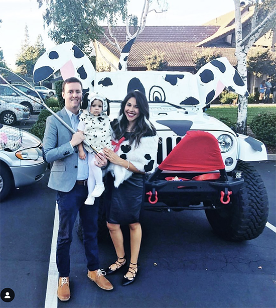 Trunk decorated as a large Dalmatian dog - a great trunk or treat idea | The Dating Divas