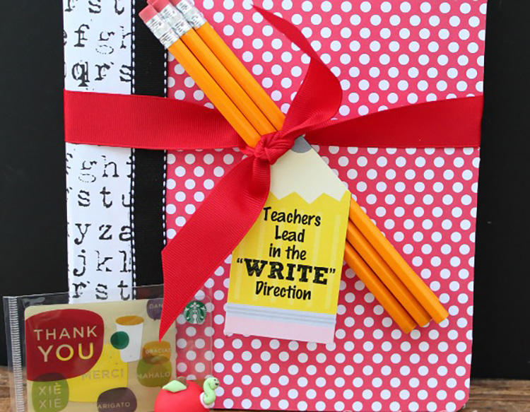 Spruce up a composition notebook with this teacher appreciation idea. | The Dating Divas