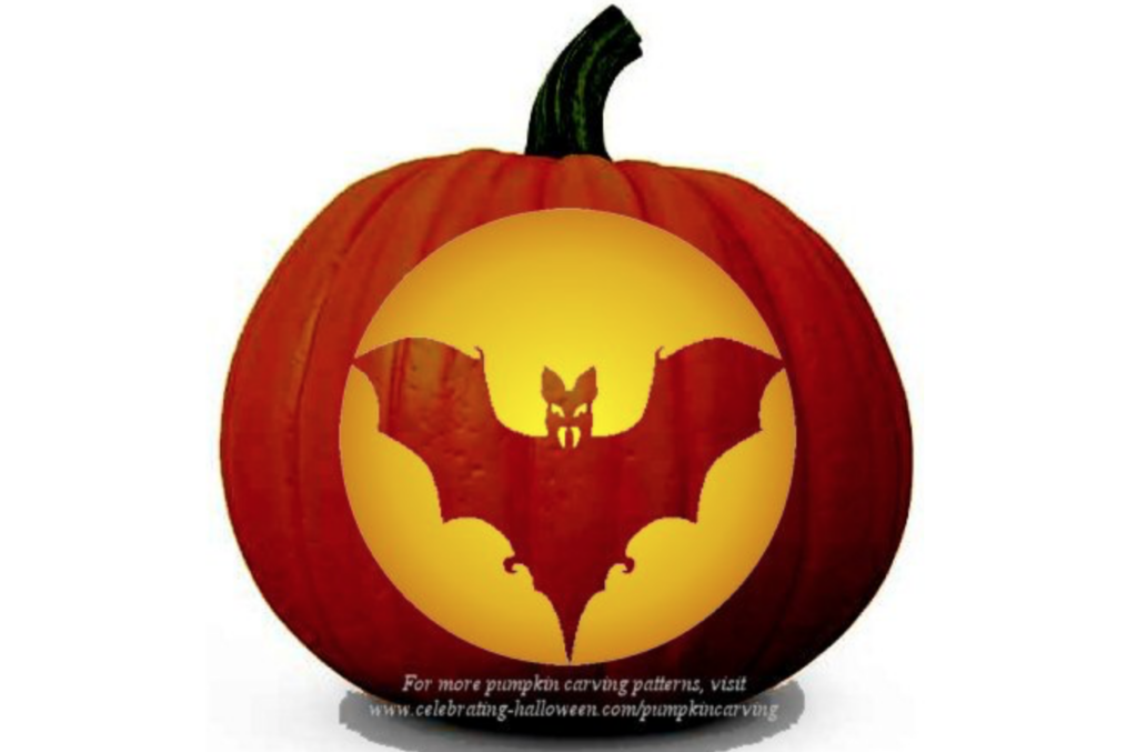 Bat halloween pumpkin carving stencils. | The Dating Divas