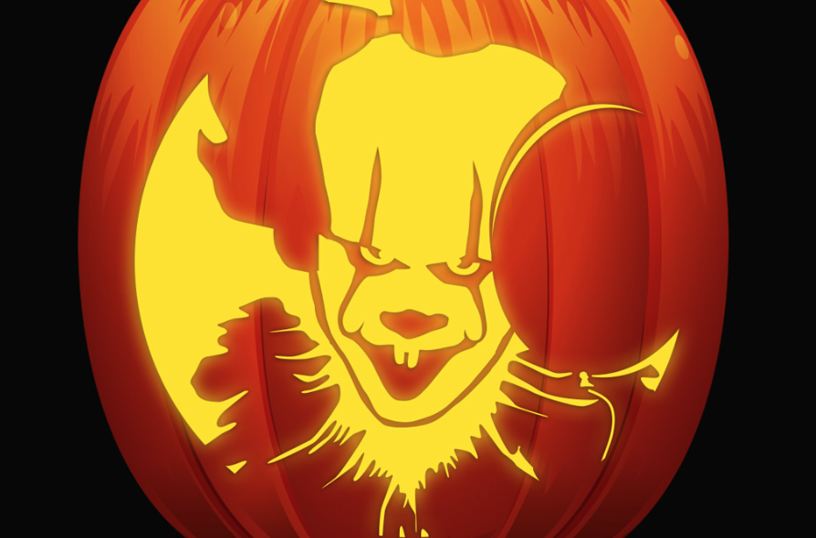 Scary Clown Pumpkin Stencils