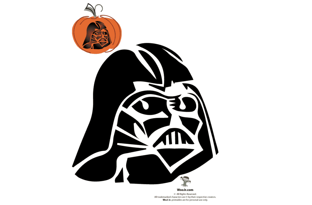  Darth Vader pumpkin stencil pattern for carving. | The Dating Divas