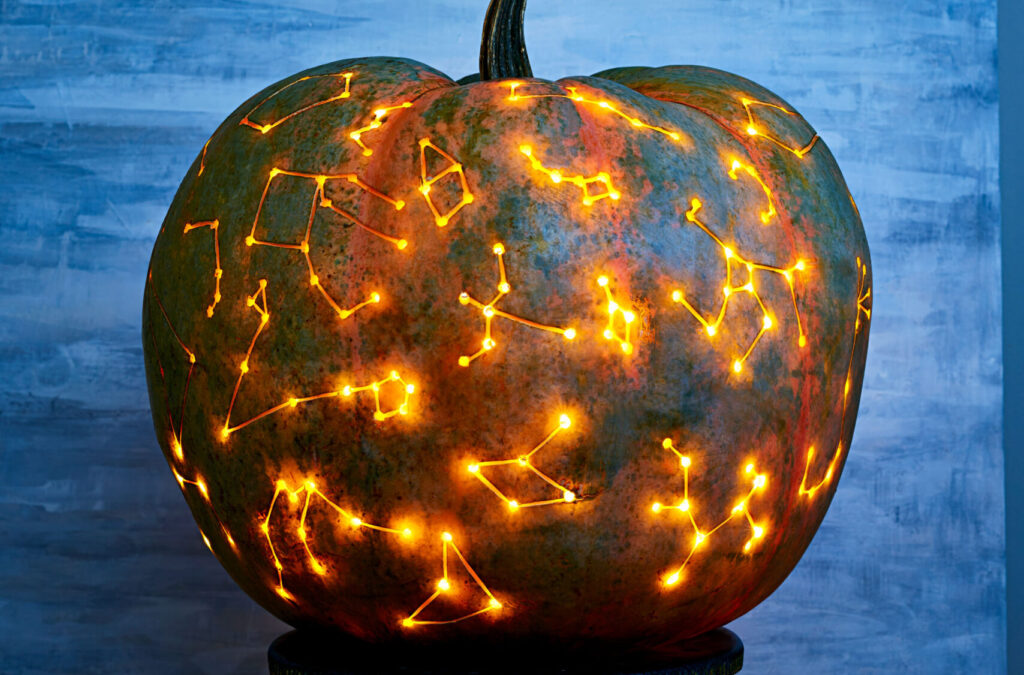 Creative pumpkin carving pattern ideas of space. | The Dating Divas