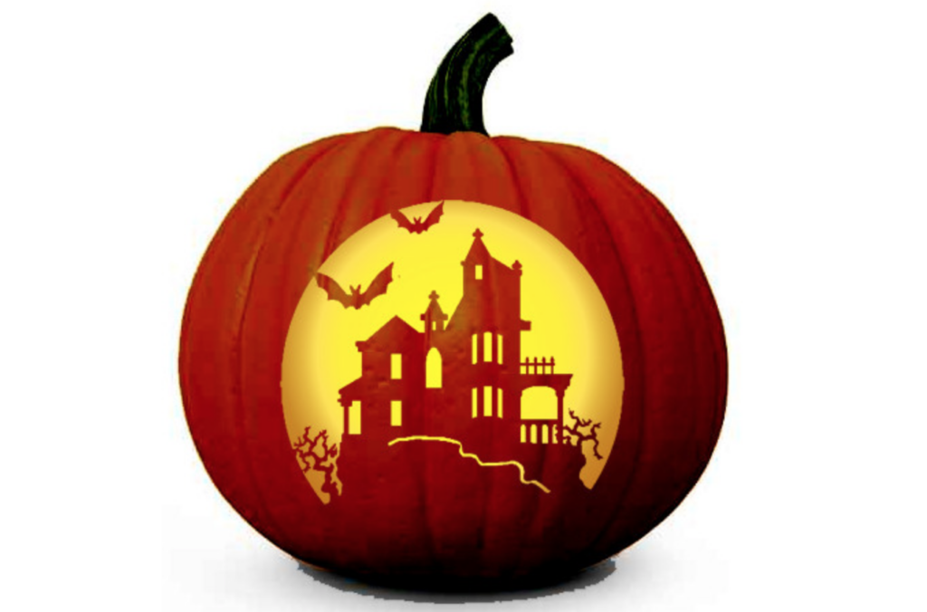 Haunted house pumpkin carving inspiration. | The Dating Divas