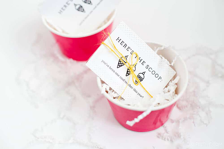 Teacher appreciation ideas for ice cream. | The Dating Divas