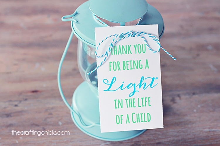 Thank a teacher for being a light in your child's life with light-themed teacher appreciation ideas. | The Dating Divas