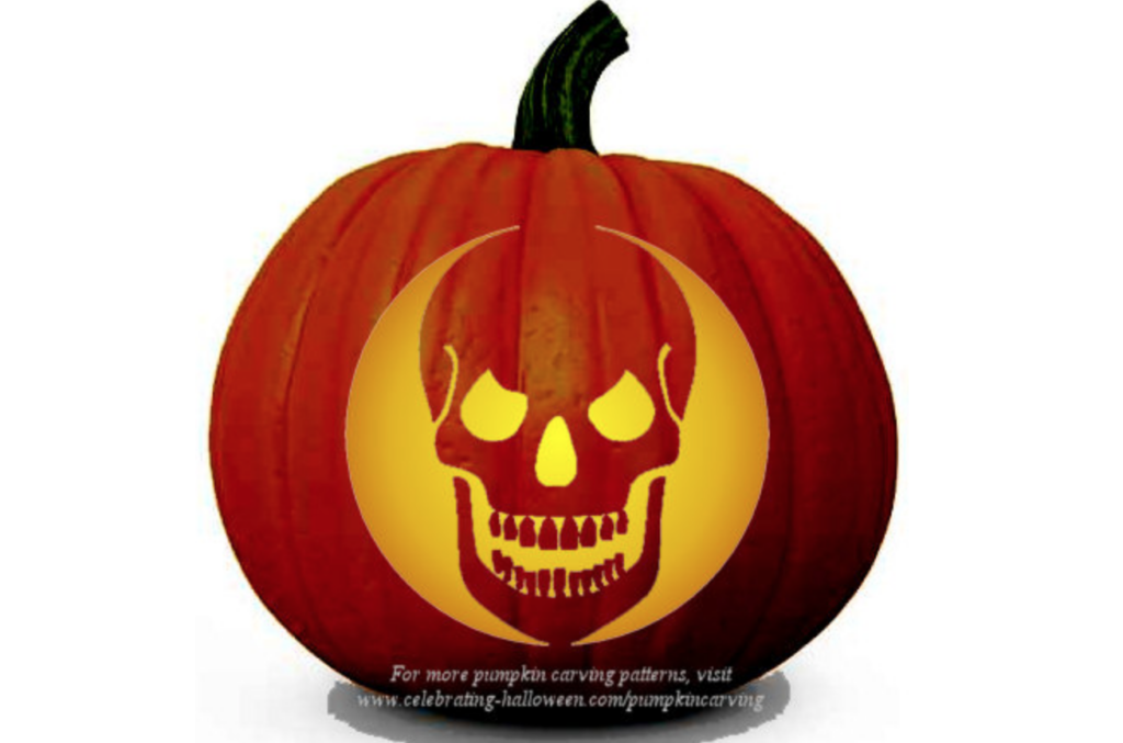 Skeleton pumpkin carving patterns for Halloween. | The Dating Divas