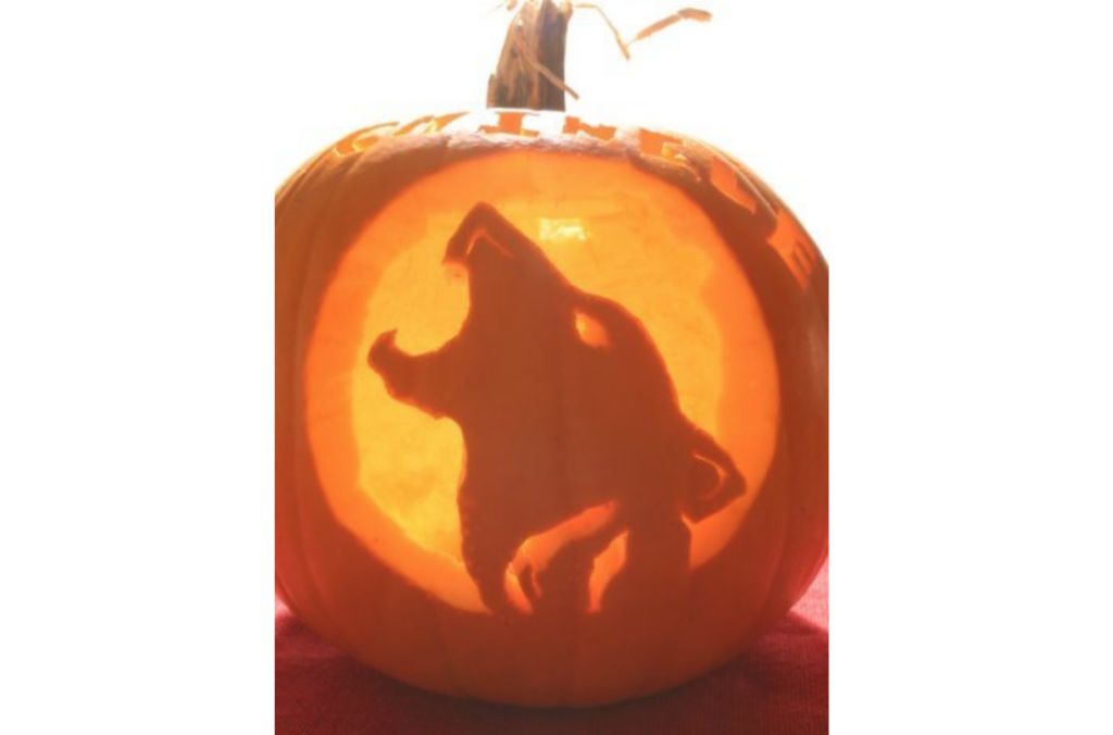 Wolf and werewolf pumpkin pattern for pumpkin carving. | The Dating Divas