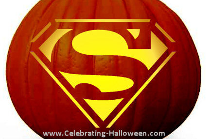 superman batman pumpkin stencil