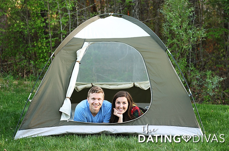 Backyard Campout for an At-Home Date Idea - www.TheDatingDivas.com Enjoy backyard camping as an at-home date night idea | The Dating Divas