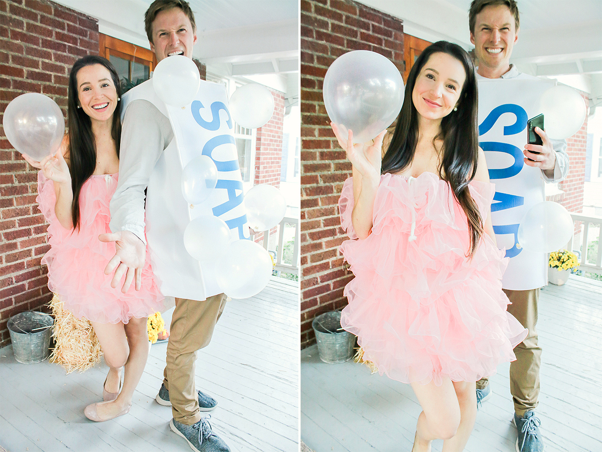 Soap and loofa couples costume for Halloween. | The Dating Divas
