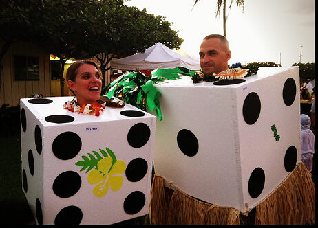 Pair of dice Halloween costumes. | The Dating Divas