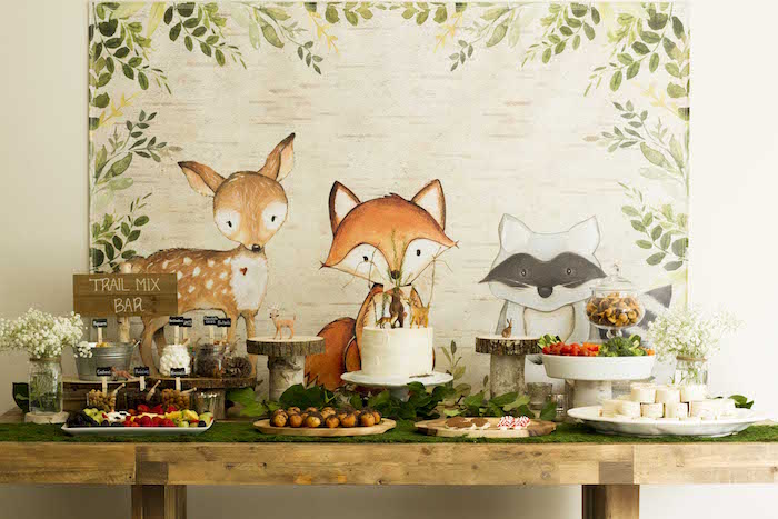 Gender Neutral Baby Shower Idea Featuring Vintage Woodland Creatures - www.thedatingdivas.com Vintage Woodland Baby Shower Idea | The Dating Divas