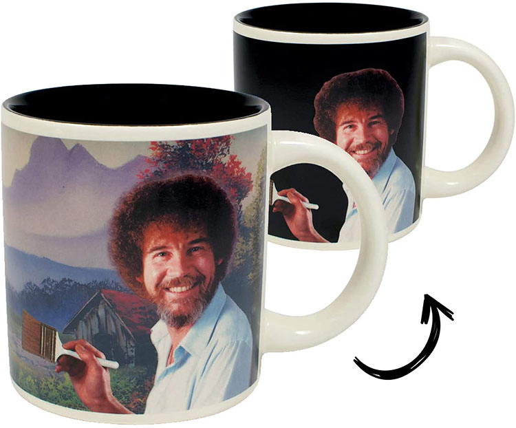 Color changing mug feature Bob Ross | The Dating Divas