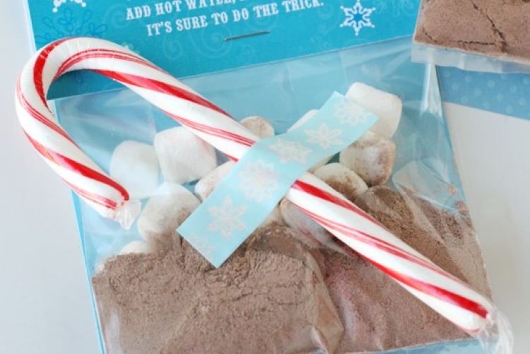 A miniature hot cocoa kit and a fun Christmas poem | The Dating Divas