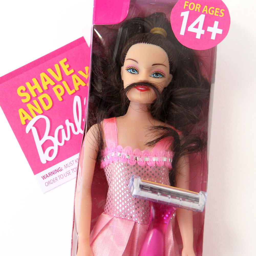 DIY white elephant gifts using a barbie and a printable gift tag | The Dating Divas 