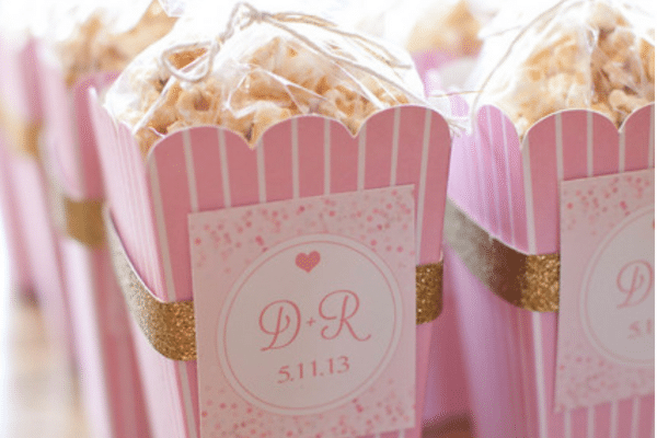 Popcorn bridal shower party favor | The Dating Divas