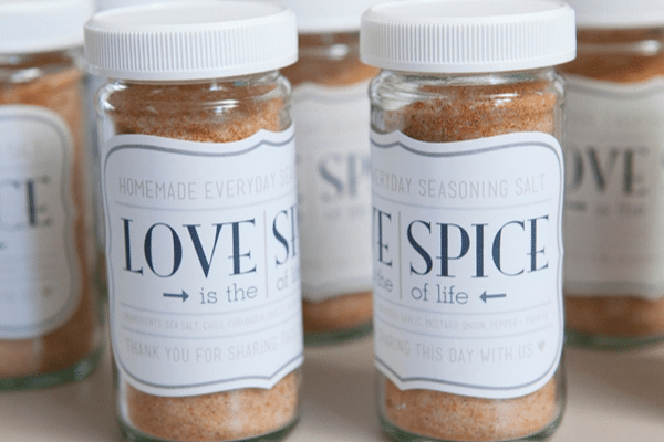 Love is the spice of life bridal favor | The Dating Divas