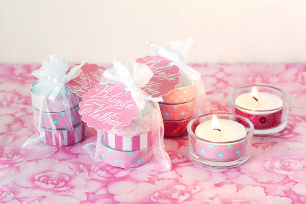 Tea lights with washi tape | The Dating Divas