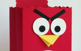 Red Angry Birds box for Valentine's Day cards | The Dating Divas